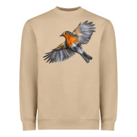 Mushroom Flying American Robin Heavyweight Sweatshirt - LillyAllenDesigns