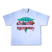 Floral Nurse Preview Urban Heavy Tee | Teevron