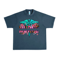 Midnight Navy floral nurse preview Urban Heavy Tee - AdoDesignShop