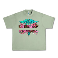 Oil Green floral nurse preview Urban Heavy Tee - AdoDesignShop