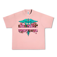 Salmon floral nurse preview Urban Heavy Tee - AdoDesignShop