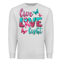 Dove Grey live love fight breast cancer Premium Sweatshirt - texasbilliewilder