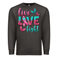 Smoke live love fight breast cancer Premium Sweatshirt - texasbilliewilder