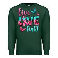 Sports Green live love fight breast cancer Premium Sweatshirt - texasbilliewilder