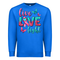 True Royal live love fight breast cancer Premium Sweatshirt - texasbilliewilder