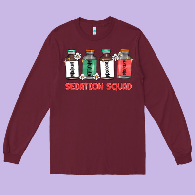 Sedation Squad Long Sleeve Tee Designed By Maliassmallbusiness