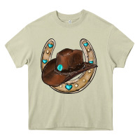 Mossy horseshoe cowboy hat Heavy Core Tee - RanaPortraitStore