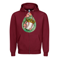Burgundy baseball and western roses teardrop  6 Zipper Hoodie - BundleAndBundleShop