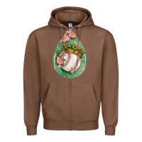 Chestnut baseball and western roses teardrop  6 Zipper Hoodie - BundleAndBundleShop