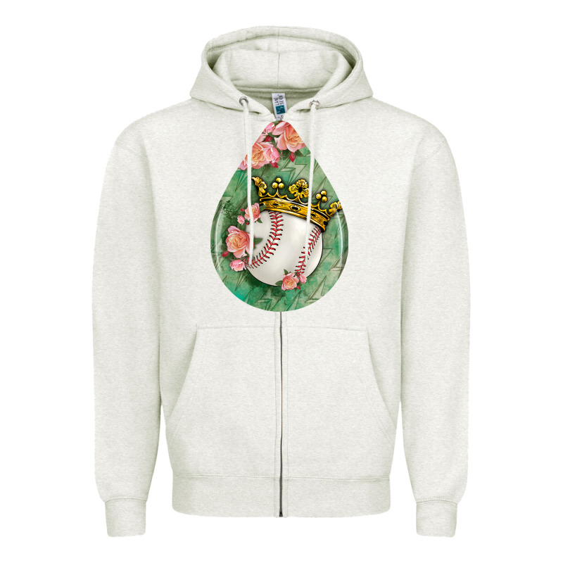 Baseball And Western Roses Teardrop  6 Zipper Hoodie by BundleAndBundleShop | Teevron
