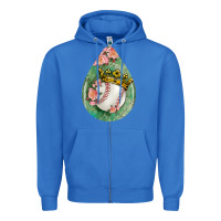 True Royal baseball and western roses teardrop  6 Zipper Hoodie - BundleAndBundleShop