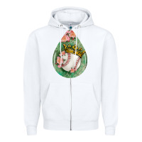 White baseball and western roses teardrop  6 Zipper Hoodie - BundleAndBundleShop