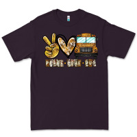 Plum peace love bus Premium Tee - CowhideDigitalArt