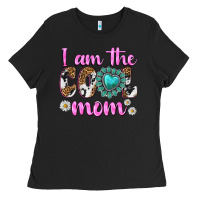 Black i am cool mom Ladies Tee - texasbilliewilder