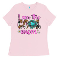 Bubblegum Pink i am cool mom Ladies Tee - texasbilliewilder