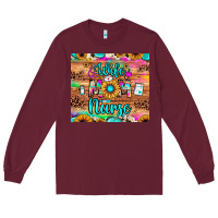 Burgundy wife mom nurse Long Sleeve Tee - JahusDesignShop