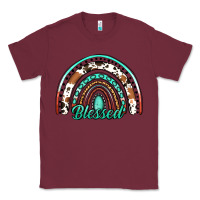 Burgundy blessed western rainbow Classic Tee - Jasminsmagicworld