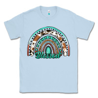 Dusty Blue blessed western rainbow Classic Tee - Jasminsmagicworld
