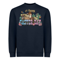 Navy Happy Easter Day Rodeo Heavyweight Sweatshirt - NancyCooperArtShop
