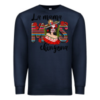 Navy la mama mos chingona Premium Sweatshirt - texasbilliewilder