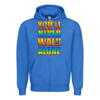 True Royal Lgbtq You'll Never Walk Alone With Peace Zipper Hoodie - BundleAndBundleShop