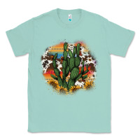 Seafoam cowhide aztec sunflowers cactus Classic Tee - AdoDesignShop