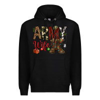 Black Christmas Army wife Premium Hoodie - NancyCooperArtShop