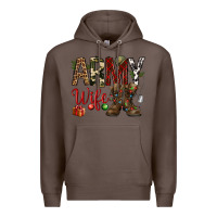 Coffee Christmas Army wife Premium Hoodie - NancyCooperArtShop