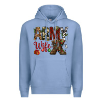 Colony Blue Christmas Army wife Premium Hoodie - NancyCooperArtShop