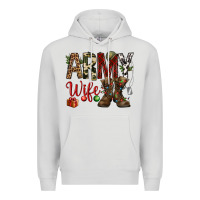 Dove Grey Christmas Army wife Premium Hoodie - NancyCooperArtShop