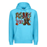 Ocean Blue Christmas Army wife Premium Hoodie - NancyCooperArtShop