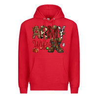 Red Christmas Army wife Premium Hoodie - NancyCooperArtShop