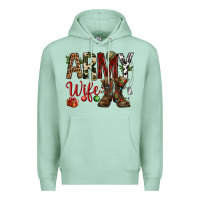 Seafoam Christmas Army wife Premium Hoodie - NancyCooperArtShop