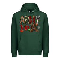 Sports Green Christmas Army wife Premium Hoodie - NancyCooperArtShop