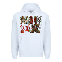 White Christmas Army wife Premium Hoodie - NancyCooperArtShop