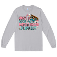 Moon Dust just a good mom with a hood playlist Long Sleeve Tee - MaliasSmallBusiness