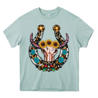 Arona western horseshoe skull Heavy Core Tee - RanaPortraitStore