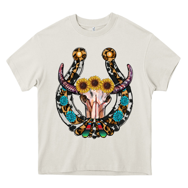 Western Horseshoe Skull Heavy Core Tee by RanaPortraitStore | Teevron