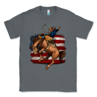 Charcoal Heather bucking bronco Classic Tee - Jasminsmagicworld