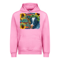 Fuchsia Pink Cow Serape Just a Little Moody Urban Hoodie - CowCowDesign