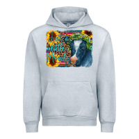 Heather Grey Cow Serape Just a Little Moody Urban Hoodie - CowCowDesign