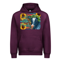 Mauve Wine Cow Serape Just a Little Moody Urban Hoodie - CowCowDesign