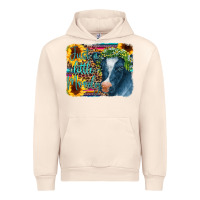 Sandshell Cow Serape Just a Little Moody Urban Hoodie - CowCowDesign
