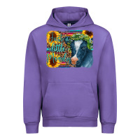 Tulip Cow Serape Just a Little Moody Urban Hoodie - CowCowDesign