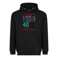 Black Made In May 1980 40 Years Of Being Awesome Heavyweight Hoodie - Bettercallsaul