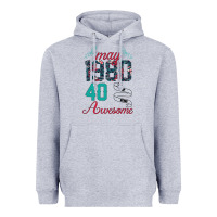 Heather Grey Made In May 1980 40 Years Of Being Awesome Heavyweight Hoodie - Bettercallsaul