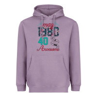 Lavender Made In May 1980 40 Years Of Being Awesome Heavyweight Hoodie - Bettercallsaul