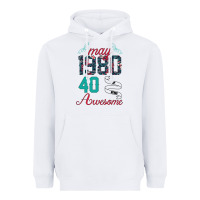 White Made In May 1980 40 Years Of Being Awesome Heavyweight Hoodie - Bettercallsaul