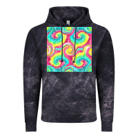 Cloud Black Tie Dye Seamless Pattern Vintage Hoodie - BundleAndBundleShop
