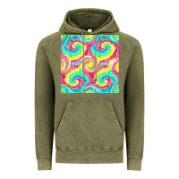 Vintage Olive Tie Dye Seamless Pattern Vintage Hoodie - BundleAndBundleShop
